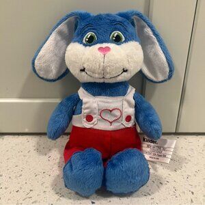 KINDER Surprise Bunny Character 15 Plush with Removable Overalls Embroidered